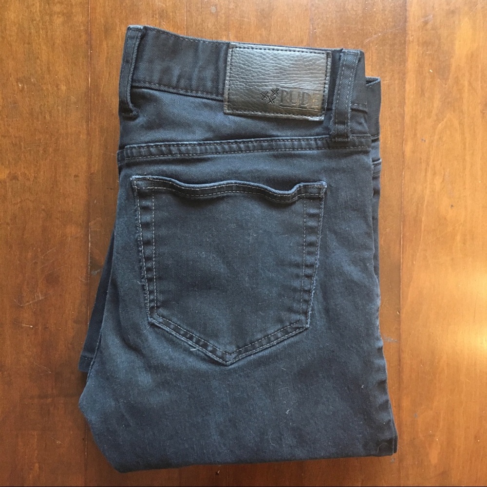 Men’s RUDE black skinny jeans